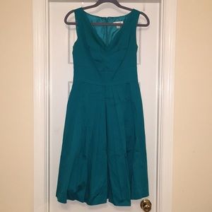 Teal Knee Length Dress
